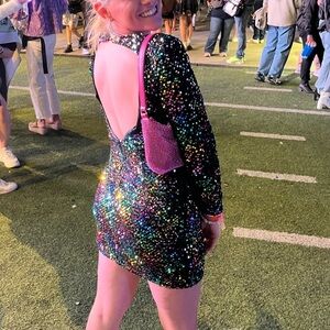 Glitz & Glam Sequin Colorful Party Dress